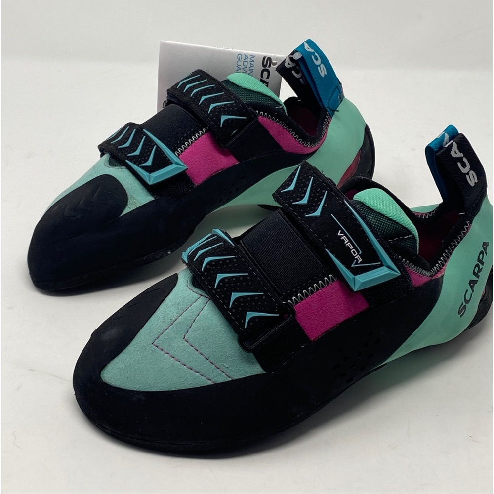 Scarpa Vapor V Climbing Shoes-Women’s size US 10-EU-42-Dahlia/Aqua